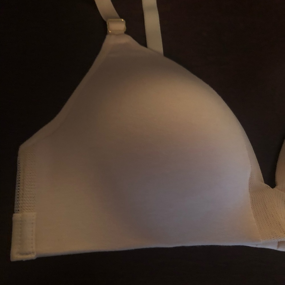 Lively “toasted almond” no-wire plunge bra in 34b